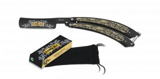 navaja abanico barbera Rainblack. 10.6