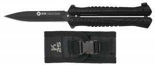 Abanico K25 Negro. Hoja: 10 cm