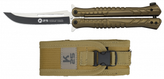 Abanico K25 coyote. Hoja: 10 cm