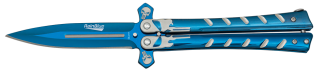Navaja Abanico calavera Acero Rainblue