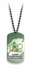 Placa con cadena de bolas Legión centena