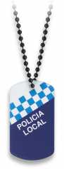 Placa con cadena de bolas Policia Local