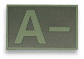 Parche goma ( A - ) Verde. (5.4x3.4cm)