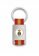 Llavero rectangulo plata + cinta bandera