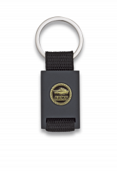 Llavero rectangulo negro + cinta negra