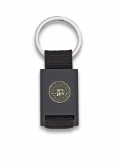 Llavero rectangulo negro + cinta negra