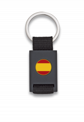 Llavero rectangulo negro + cinta negra