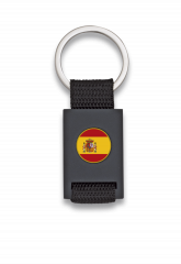 llavero rectangulo negro + cinta negra