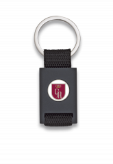 llavero rectangulo negro + cinta negra