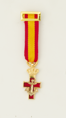 Medalla Mini MERITO NAVAL DSTIVO ROJO