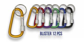 Mosquetón colores surtidos 5cm  Blister