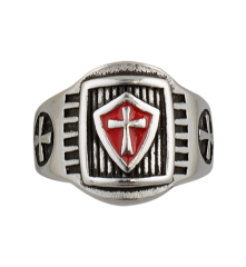 Anillo Templarios escudo. Talla: 21 ø