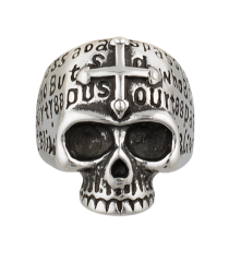 Anillo calavera-cruz Talla: 22 ø