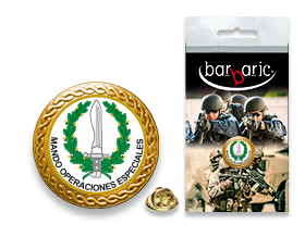 Pin Barbaric oro. borde biselado. D:20mm