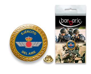 Pin Barbaric oro. borde biselado. D:20mm