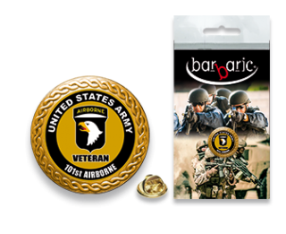 Pin Barbaric oro. borde biselado. D:20mm