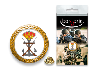 Pin Barbaric oro. borde biselado. D:20mm