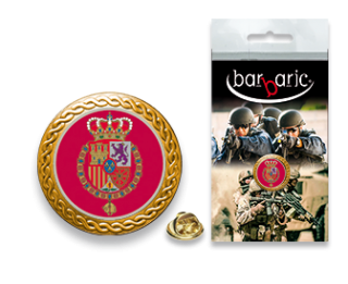 Pin Barbaric oro. borde biselado. D:20mm
