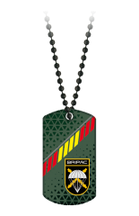 chapa militar BRIPAC. con cadena. 3D