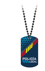 chapa POL. LOCAL. con cadena. 3D