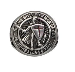 Anillo templario acero Talla: 19  ø