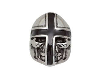 Anillo Calavera cruz acero Talla: 19 ø