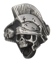 Anillo calavera casco romano Talla: 19 ø