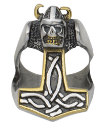 Anillo calavera vikinga Talla: 19 ø