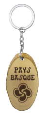 Llavero madera ovalado Pays Basque