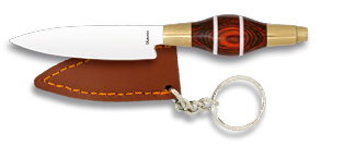 Cuchillo + Funda cuero.St.Roja.Hoja: 5.5