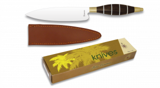 Cuchillo ALBAINOX.Funda piel.Madera.10.5