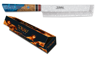 Cuchillo NAKIRI TOKISU hoja Damasco, 18