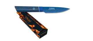 Cuchillo PETTY TOKISU hoja Damasco azul,