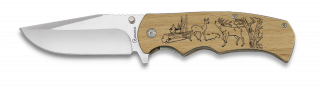 navaja albainox. madera natural.h: 8,8cm