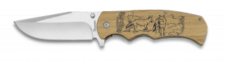 navaja albainox. madera natural.h: 8,8cm