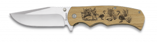 navaja albainox. madera natural.h: 8,8cm
