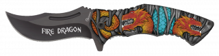 Navaja Albainox 3D dragones. Hoja: 8.5