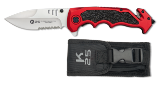 Navaja táctica K25 roja-negra Hoja: 9.6