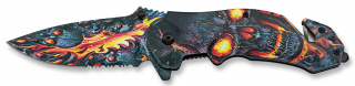 navaja Albainox "Skull on Flames". sierr