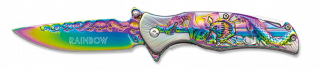 navaja Albainox Rainbow bicolor. funda.