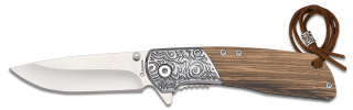 navaja Albainox madera zebra. h: 6.7 cm