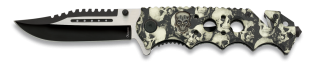 Navaja skull albainox blanca