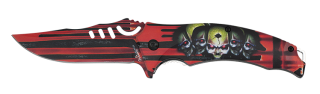 Navaja ABS Albainox 3D calaveras. Hoja: