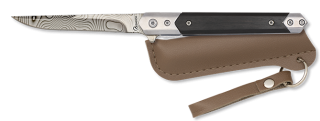 navaja Albainox damasco con funda. hoja: