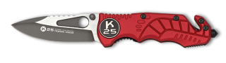 Navaja  K25 roja titanium coated. hoja:
