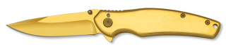 navaja albainox acero titanio oro 7.8 cm