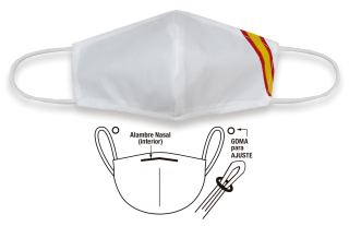 Cubre-mascarilla TNT Band España blanca.