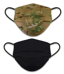 Cubre Mascarilla reversible camo - negro