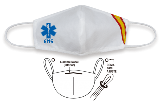 CubreMascarilla TNT Emergencia blanca.