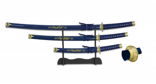 Set 3 Katanas TOLE10.Peana. 29/49/70 cm